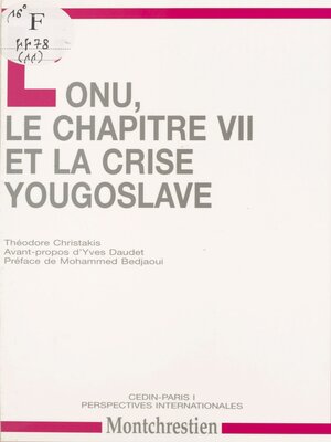 cover image of L'ONU, le chapitre VII et la crise yougoslave